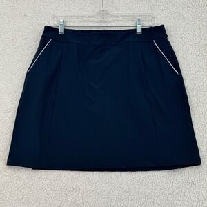 Dunning Skort Skirt Women Size L Navy Blue Performance Golf Pockets Athletic